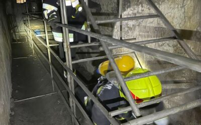 Atemschutzübung im Übungsbunker bei der Feuerwehr Dunkelstein