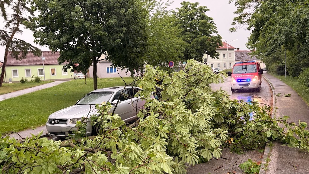 Unwettereinsätze am Sonntagabend